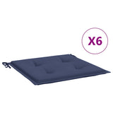 Vidaxl palletkussens 6 st 50x50x4 cm oxford stof marineblauw