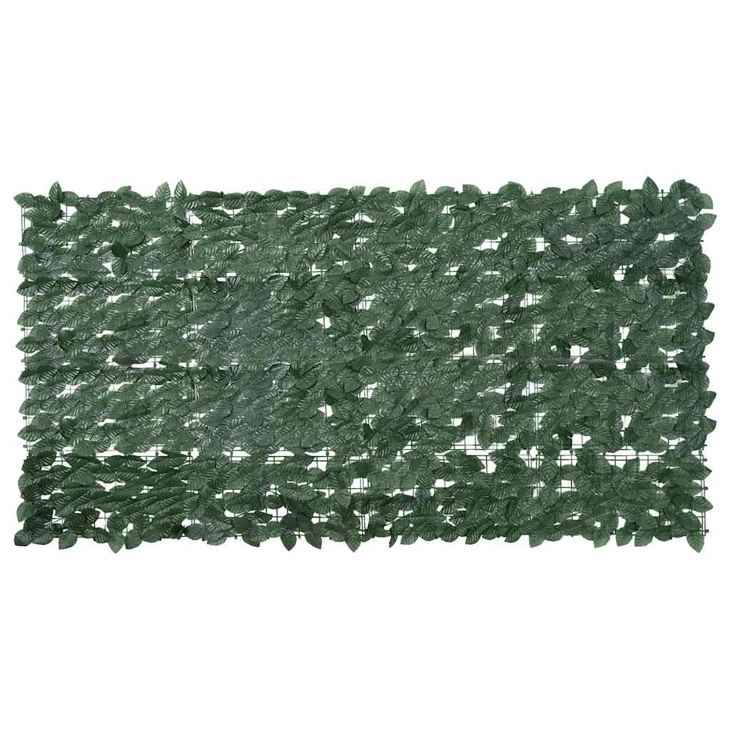 Vidaxl balkonscherm met donkergroene bladeren 200x100 cm