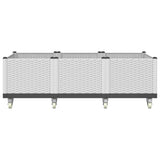 Vidaxl plantenbak met wielen 150x80x54 cm polypropeen wit