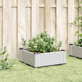 Vidaxl plantenbak met pinnen 42,5x42,5x28,5 cm polypropeen wit