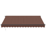 VidaXL Luifel handmatig uittrekbaar 400x350 cm bruin