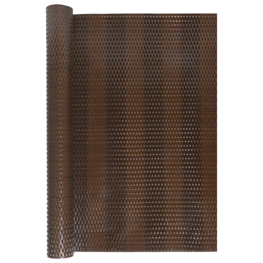 Vidaxl balkonscherm 400x80 cm poly rattan bruin en zwart
