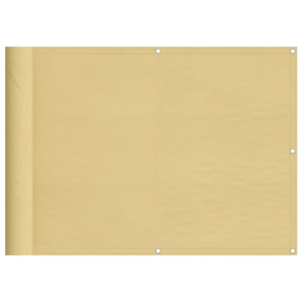 Vidaxl balkonscherm 75x500 cm 100% oxford polyester zandkleurig