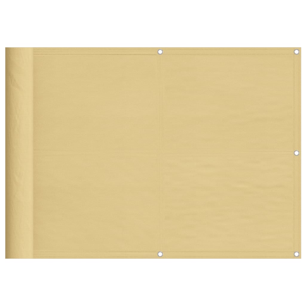 Vidaxl balkonscherm 75x600 cm 100% oxford polyester zandkleurig