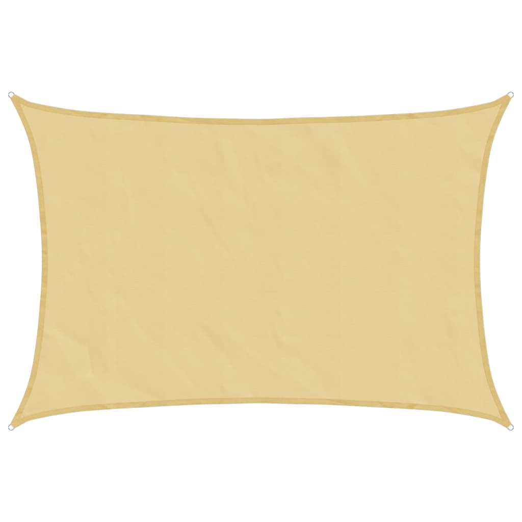 Vidaxl zonnezeil 4,5x3 m 100% polyester oxford zandkleurig