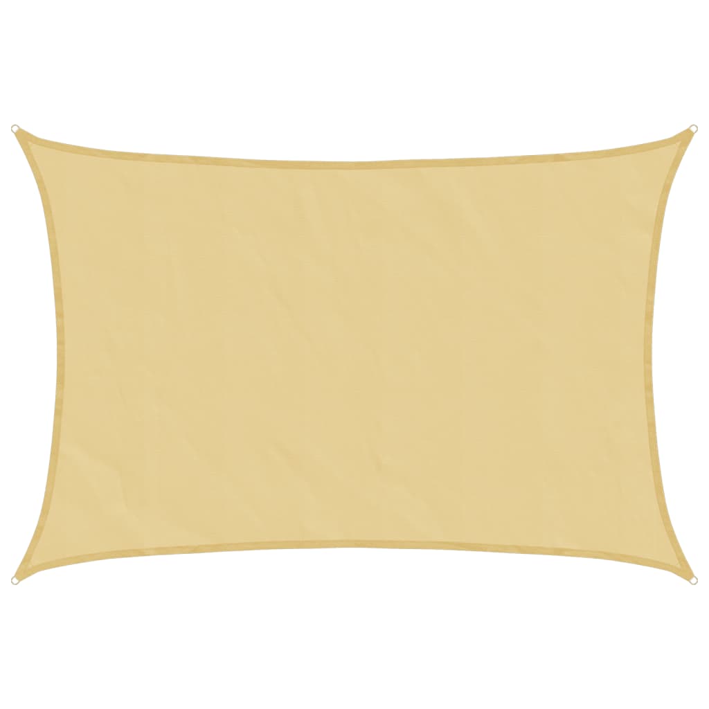 Vidaxl zonnezeil 5x3,5 m 100% polyester oxford zandkleurig