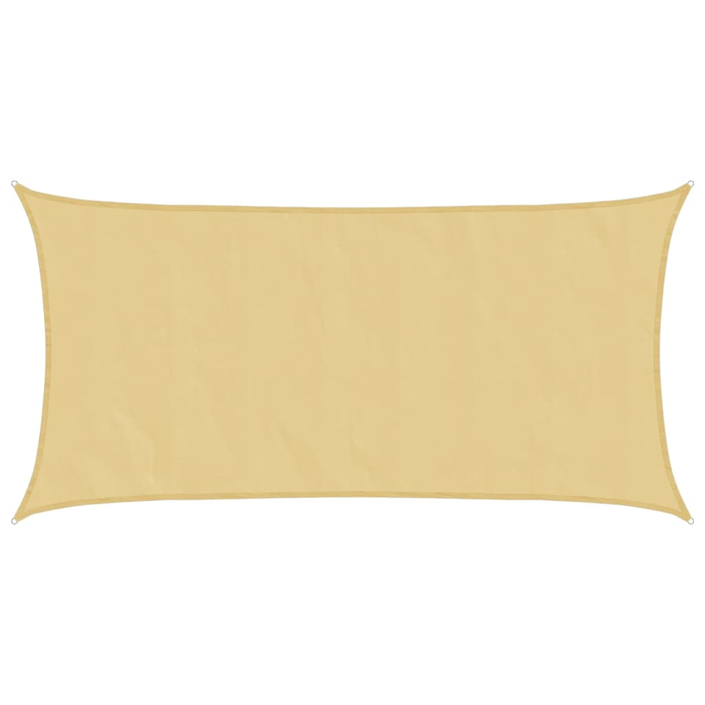 Vidaxl zonnezeil 7x4 m 100% polyester oxford zandkleurig