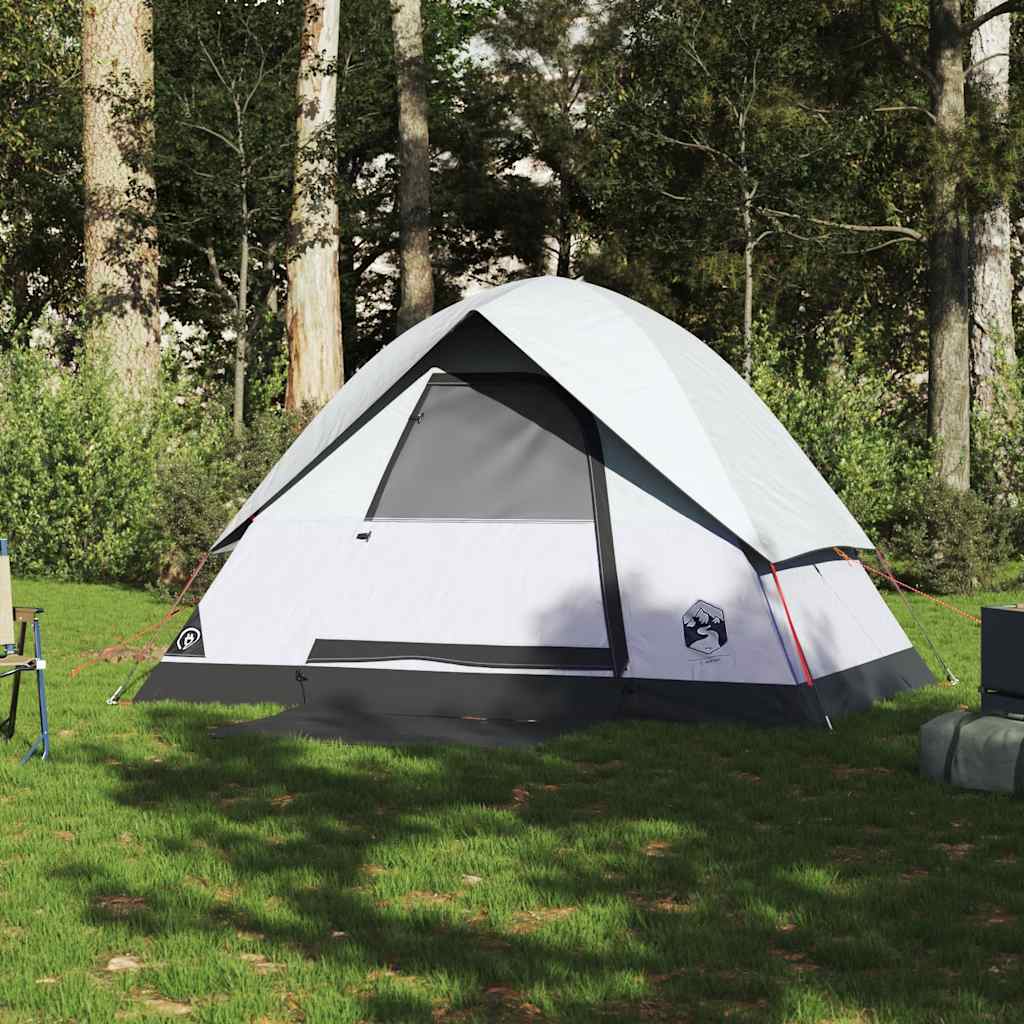 Vidaxl koepeltent 2-persoons waterdicht verduisterend stof wit