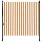 Vidaxl rolgordijn voor buiten 150x270 cm stof en staal oranje en wit