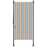 Vidaxl rolgordijn voor buiten 100x270 cm stof en staal geel en wit