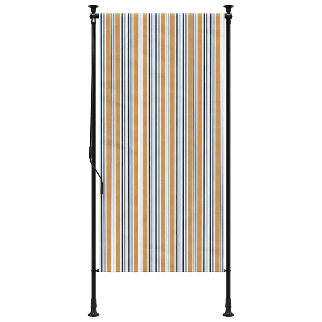 Vidaxl rolgordijn voor buiten 120x270 cm stof en staal geel en wit