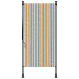 Vidaxl rolgordijn voor buiten 120x270 cm stof en staal geel en wit