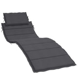 Vidaxl ligbedkussen 186x58x4 cm stof gemêleerd antracietkleurig