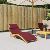 Vidaxl ligbedkussen 186x58x4 cm stof gemêleerd wijnrood