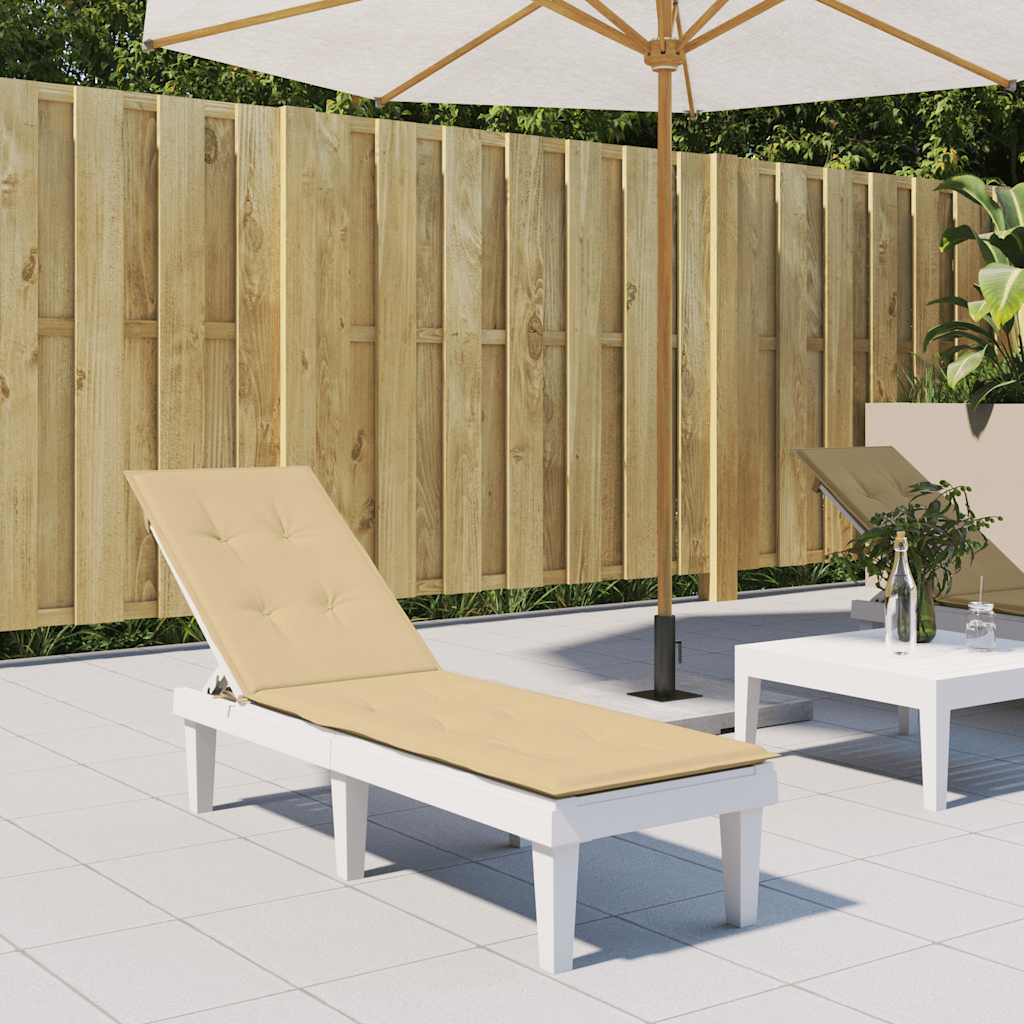 Vidaxl terrasstoelkussen (75+105) x 50 x 4 cm stof gemêleerd beige