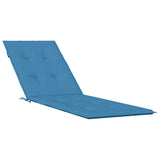 Vidaxl terrasstoelkussen (75+105) x 50 x 4 cm stof gemêleerd blauw