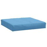 Vidaxl palletkussen 60x60x9,5 cm stof gemêleerd blauw