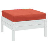 Vidaxl palletkussen 60x60x9,5 cm stof gemêleerd rood