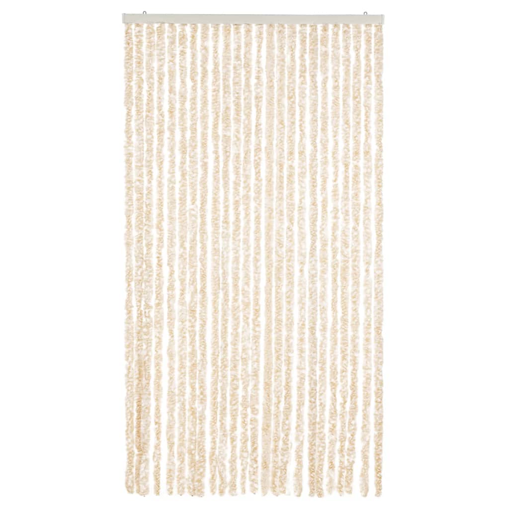 Vidaxl vliegengordijn 100x230 cm chenille beige en wit