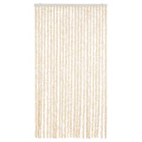 Vidaxl vliegengordijn 100x230 cm chenille beige en wit