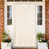 Vidaxl vliegengordijn 100x230 cm chenille beige en wit
