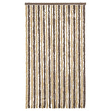 Vidaxl vliegengordijn 100x220 cm chenille donkerbruin en beige