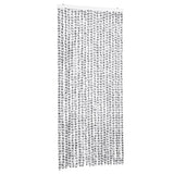 Vidaxl vliegengordijn 90x200 cm chenille lichtgrijs en donkergrijs