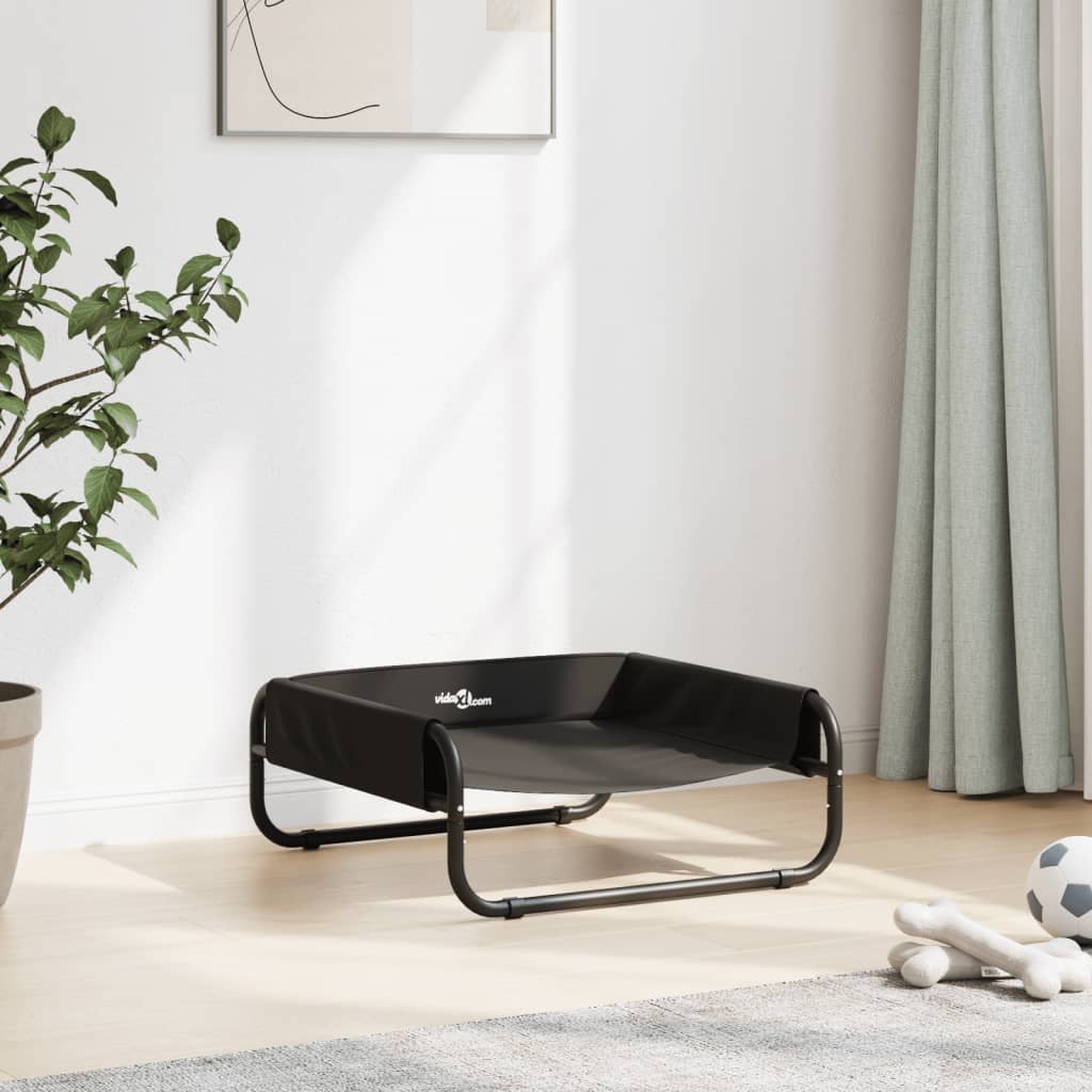 Vidaxl hondenmand verhoogd oxford stof en staal antracietkleurig