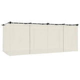 VidaXL Prieel met gordijnen 6x3 m staal crèmekleurig