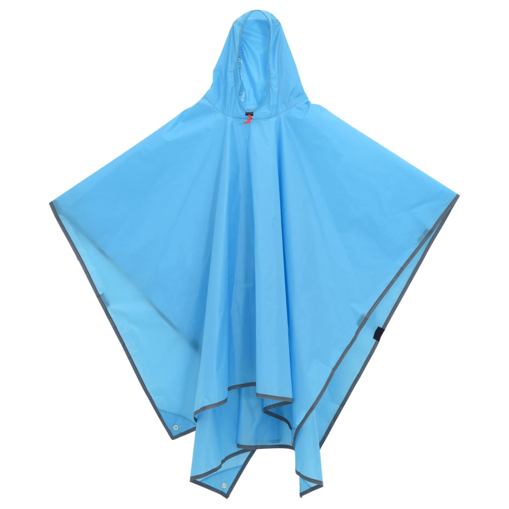Vidaxl regenponcho met capuchon 2-in-1 ontwerp 223x145 cm blauw