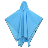 Vidaxl regenponcho met capuchon 2-in-1 ontwerp 223x145 cm blauw