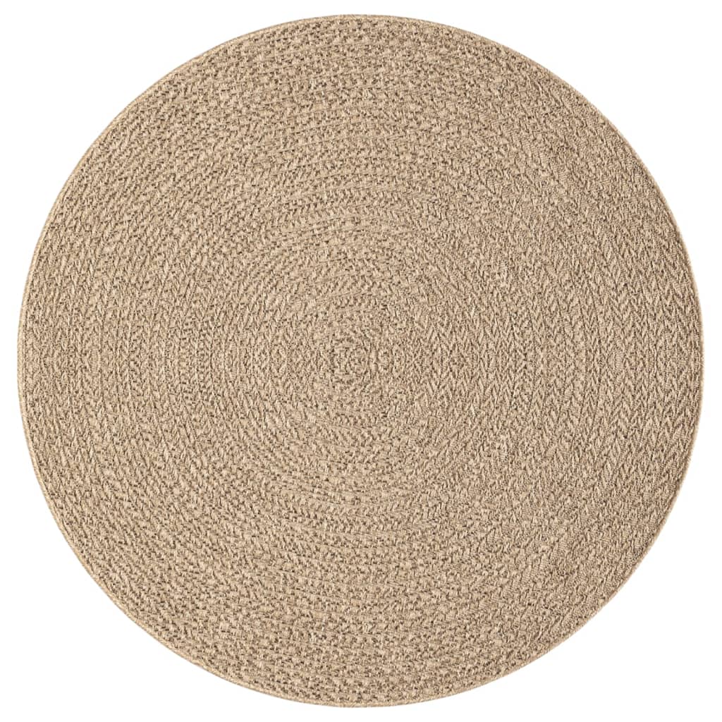 Vidaxl vloerkleed zizur binnen en buiten ø 200 cm jute look