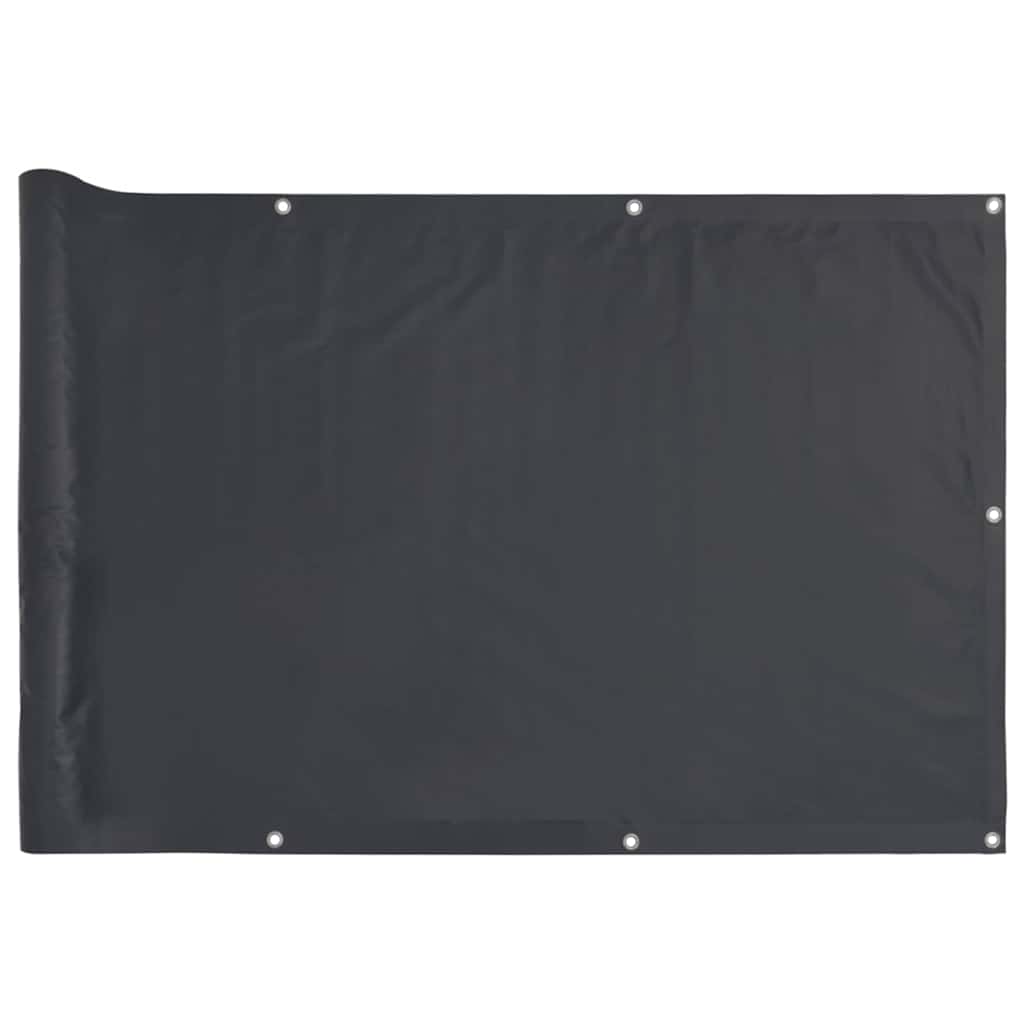 Vidaxl balkonscherm 500x75 cm pvc antracietkleurig