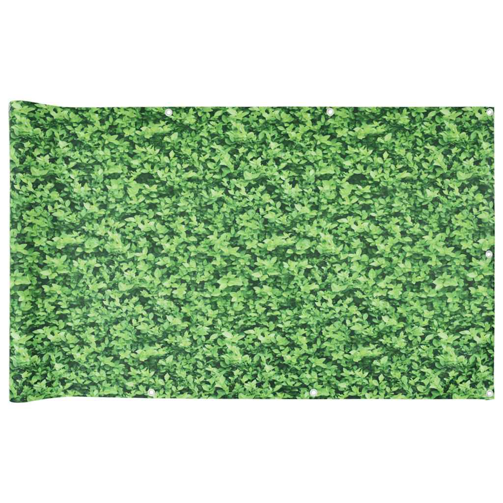 Vidaxl balkonscherm plantpatroon 500x75 cm pvc groen