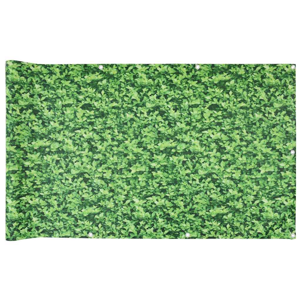 Vidaxl balkonscherm plantpatroon 300x90 cm pvc groen