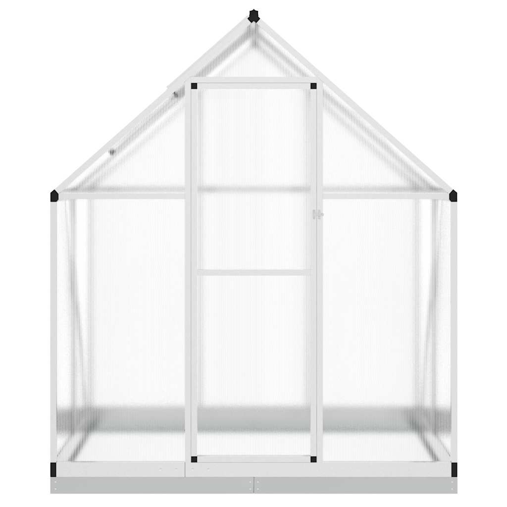 Vidaxl tuinkas met basisframe 169x114x202 cm aluminium zilverkleurig