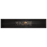 Vidaxl keukenmat wasbaar koffietekst 60x300 cm fluweel