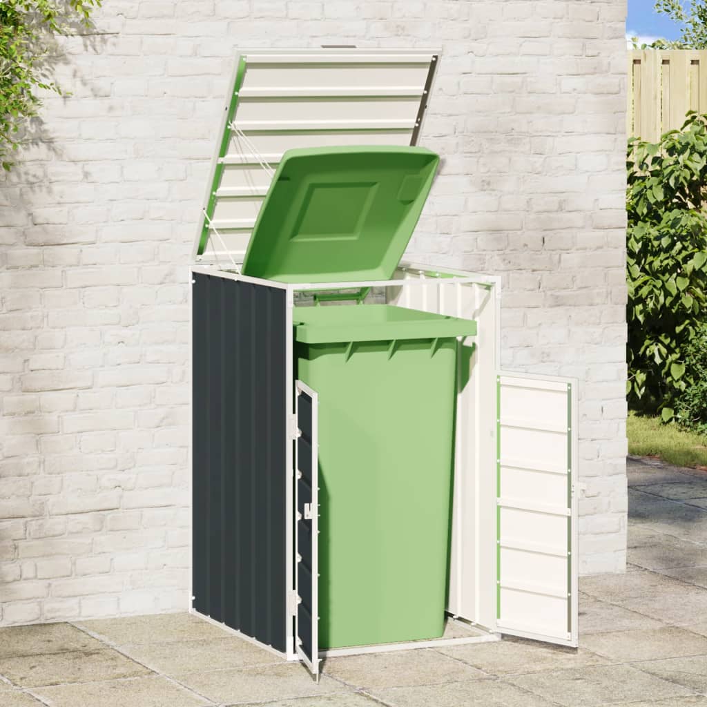 Vidaxl containerberging voor 1 container 72x81x115 cm staal antraciet