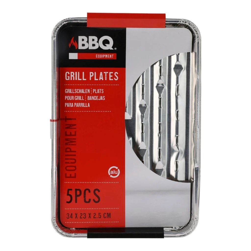Bbq grillschalen 34x23x2.5 cm 5 stuks