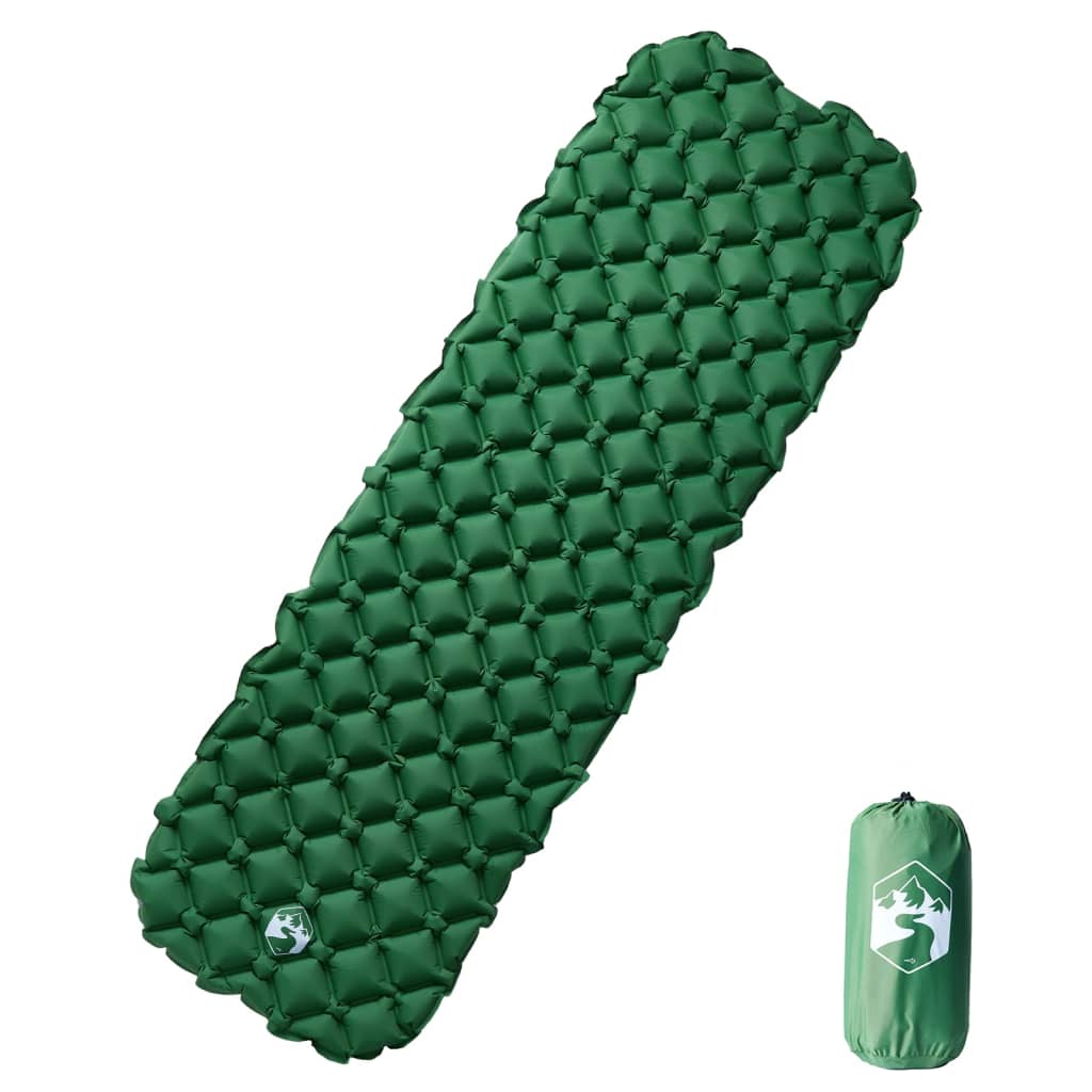 Vidaxl kampeermatras opblaasbaar 190x58x6 cm 1- persoons groen