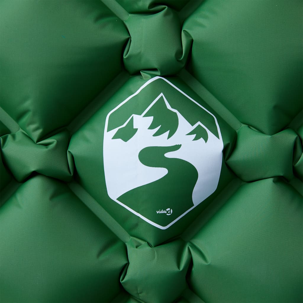 Vidaxl kampeermatras opblaasbaar 190x58x6 cm 1- persoons groen
