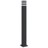 Vidaxl buitenvloerlamp 110 cm aluminium zwart