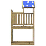Vidaxl speeltoren met rotswand 110,5x52,5x215 cm geïmpregneerd hout