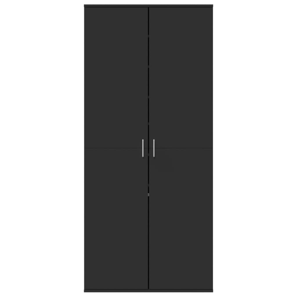 VidaXL Schoenenkast 80x39x178 cm spaanplaat zwart