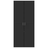 VidaXL Schoenenkast 80x39x178 cm spaanplaat zwart