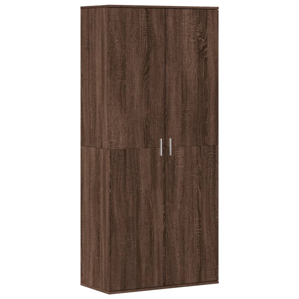 VidaXL Schoenenkast 80x39x178 cm bewerkt hout bruin eikenkleur