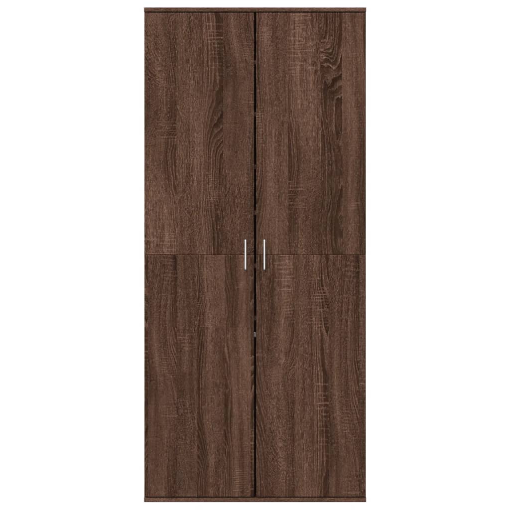 VidaXL Schoenenkast 80x39x178 cm bewerkt hout bruin eikenkleur
