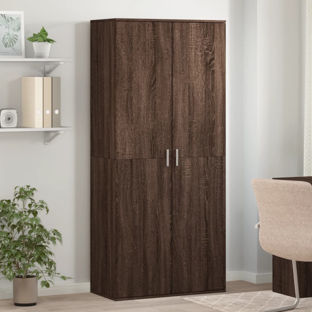 VidaXL Schoenenkast 80x39x178 cm bewerkt hout bruin eikenkleur