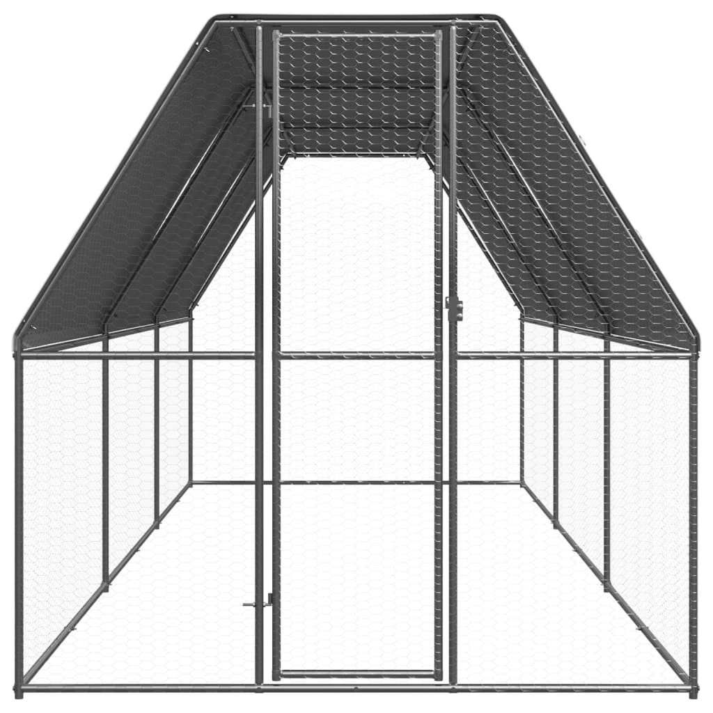 VidaXL Kippenhok 2x6x2 m gegalvaniseerd staal
