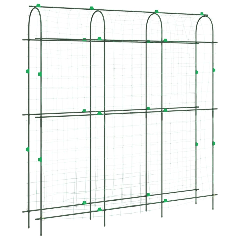 Vidaxl plantenklimrek u-vorm 181x31x182,5 cm staal